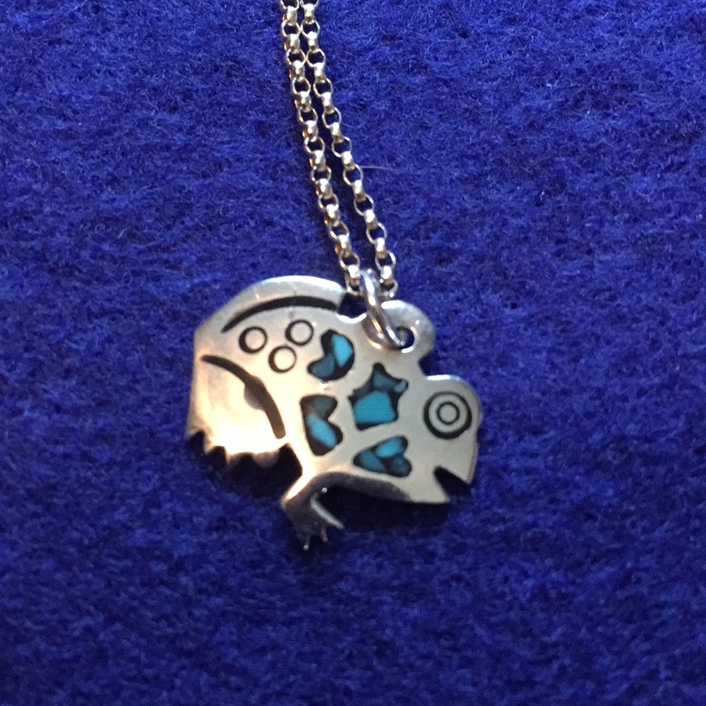 Sterling & turquoise necklace - Picture 5 of 5
